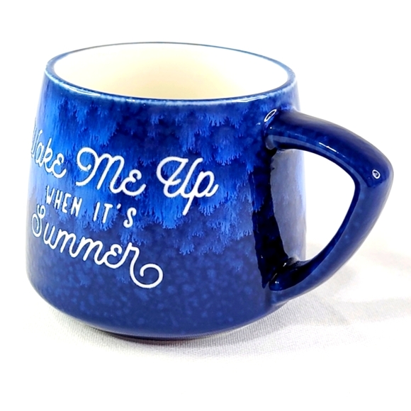 Wake Me Up When It's Summer Reactive Glaze Coffee Cup Mug Teacup - Picture 6 of 7